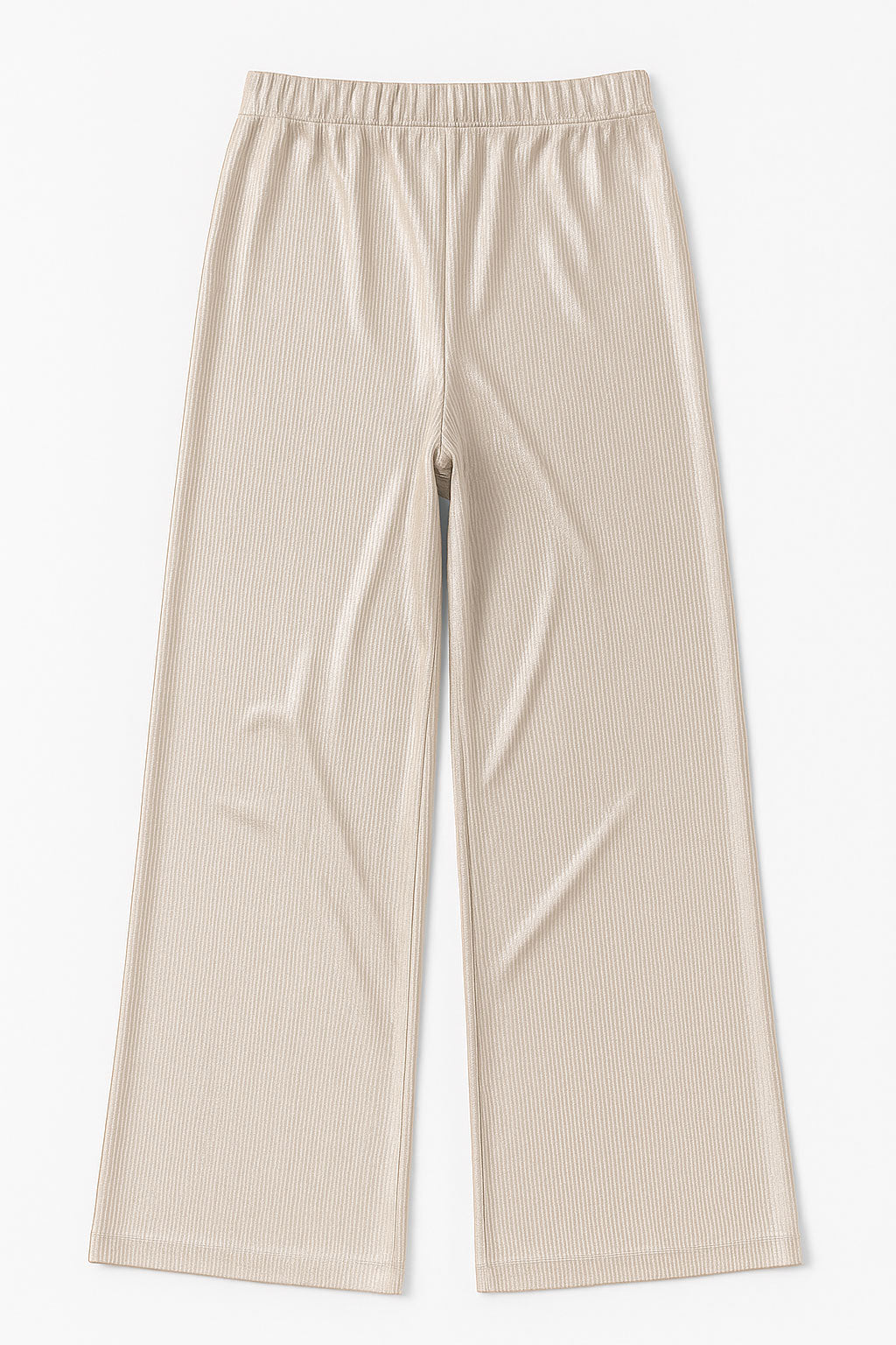 Pantalones Para Mujer Wide Leg De Canal W53118 Beige