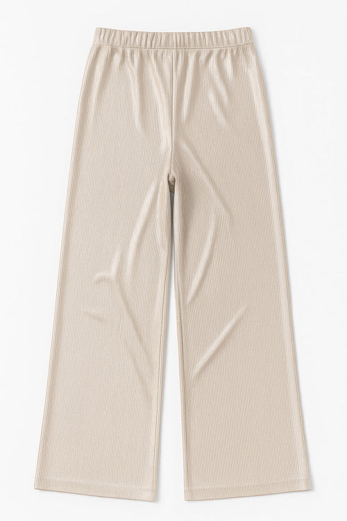 Pantalones Para Mujer Wide Leg De Canal W53118 Beige