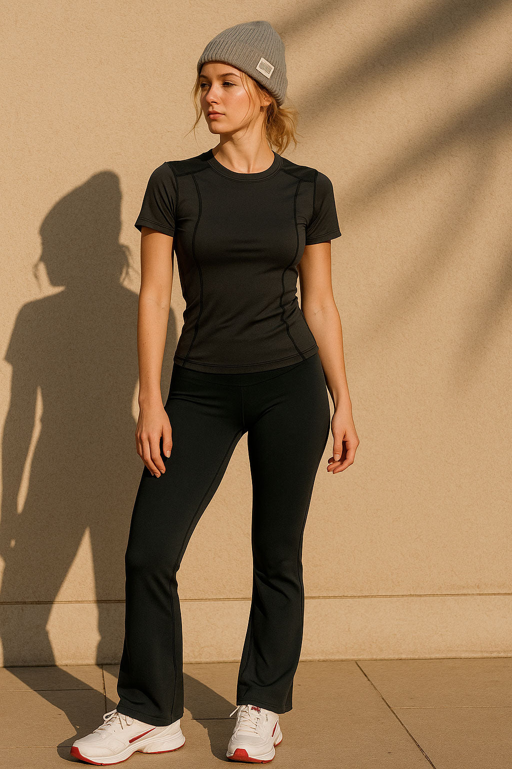 Leggins Deportivos para Mujer Corte Acampanado JYMK02 Negro