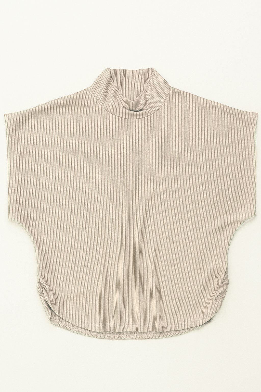 Blusas Para Mujer Amplia De Canal Cuello Alto N53132 Beige