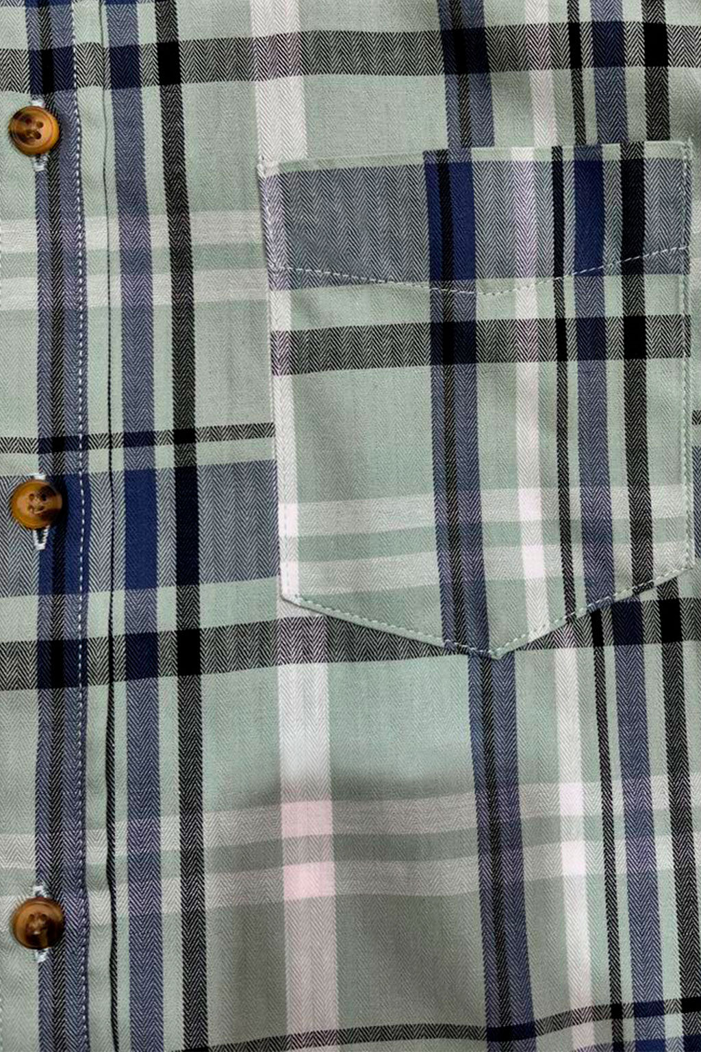 Camisas Para Hombre Cuadros Button Down B55101 Verde