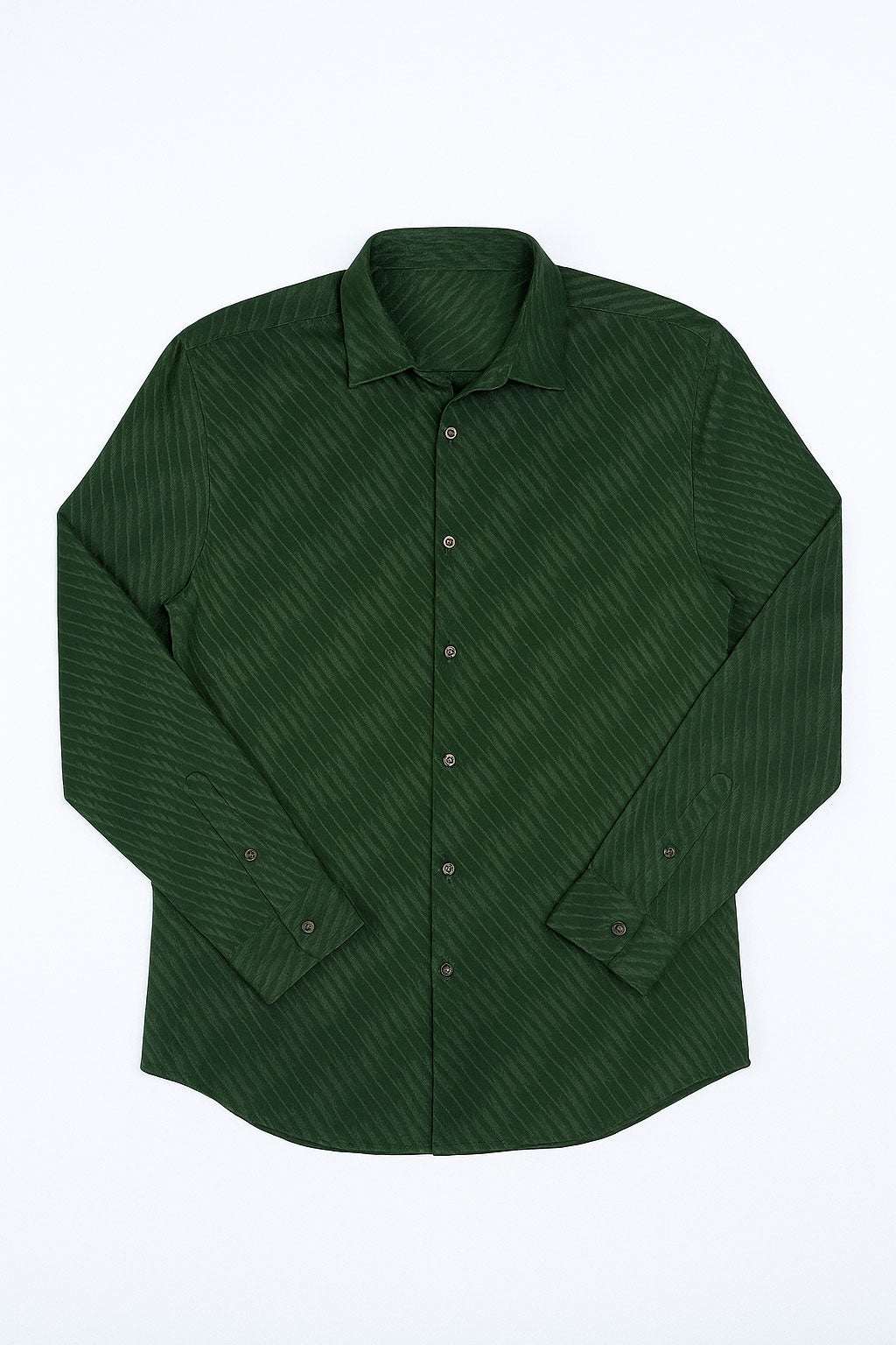 Camisas Para Hombre Jacquard Satinada B55328 Olivo