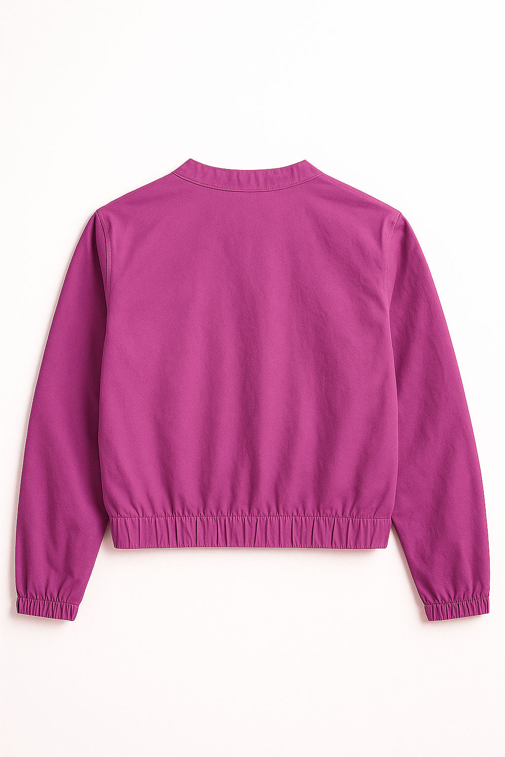 Chamarras Para Mujer Bomber Jacket Corta Q53101 Magenta