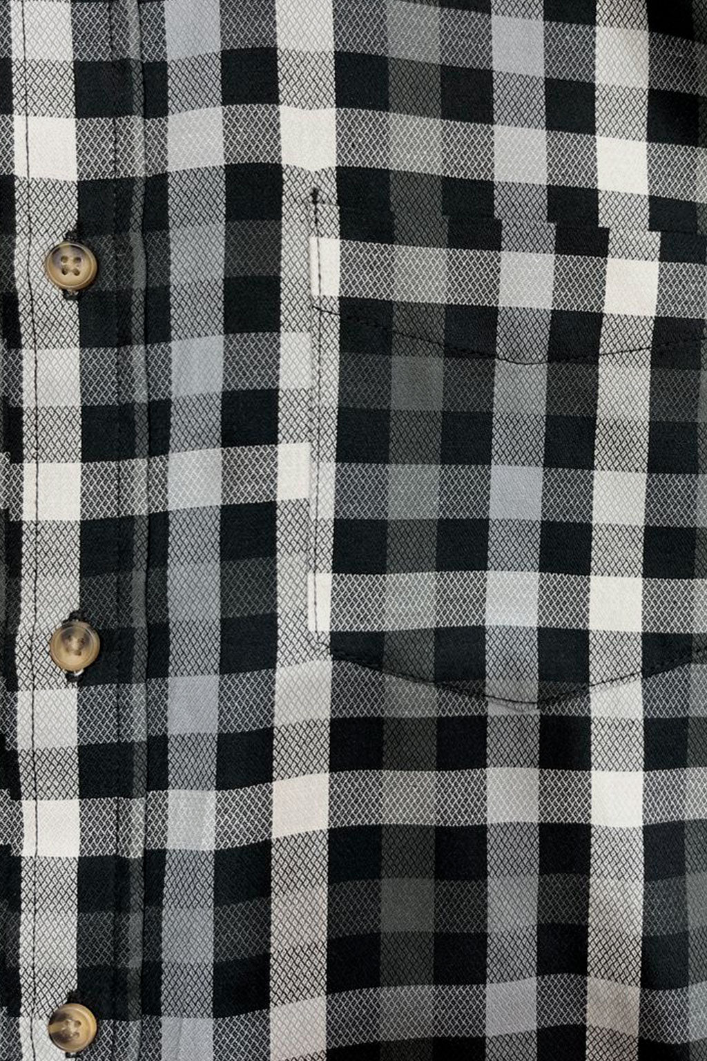 Camisas Para Hombre Cuadros Button Down B55103 Negro