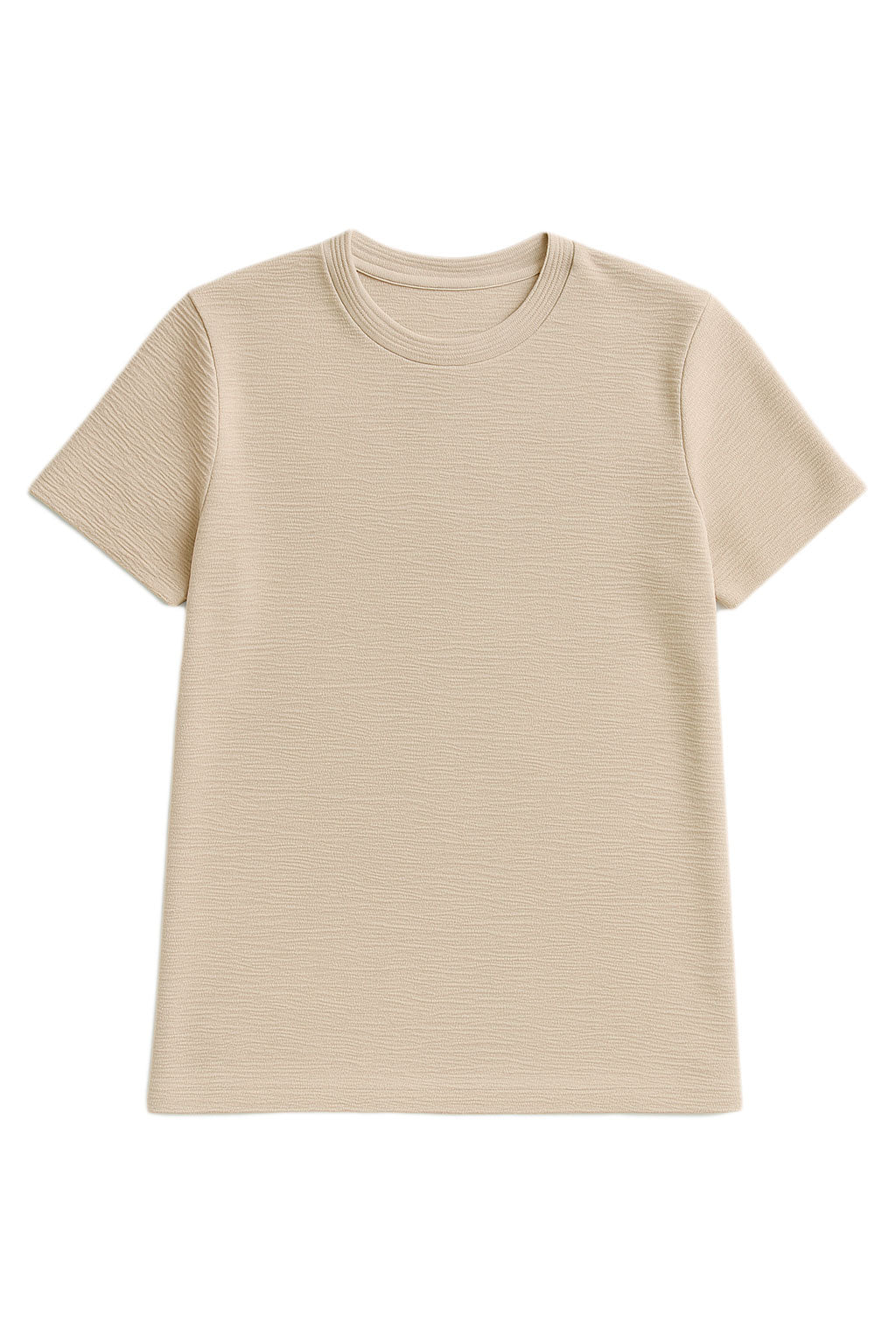 Playeras Para Hombre Manga Corta Textura A55304 Arena