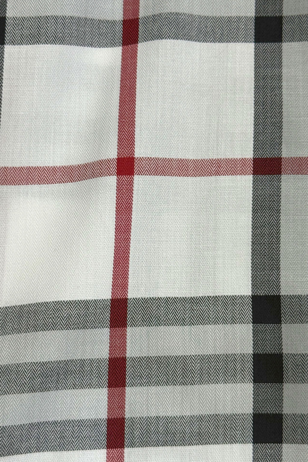Camisas Para Hombre Manga Larga Cuadros B55308 Blanco