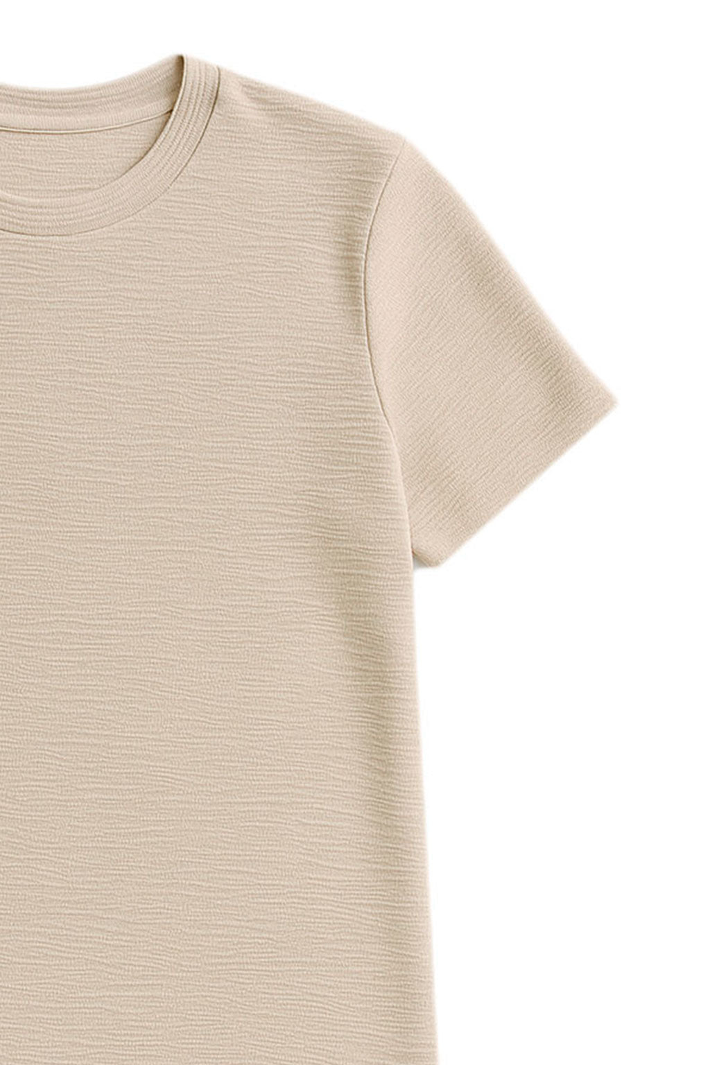 Playeras Para Hombre Manga Corta Textura A55304 Arena