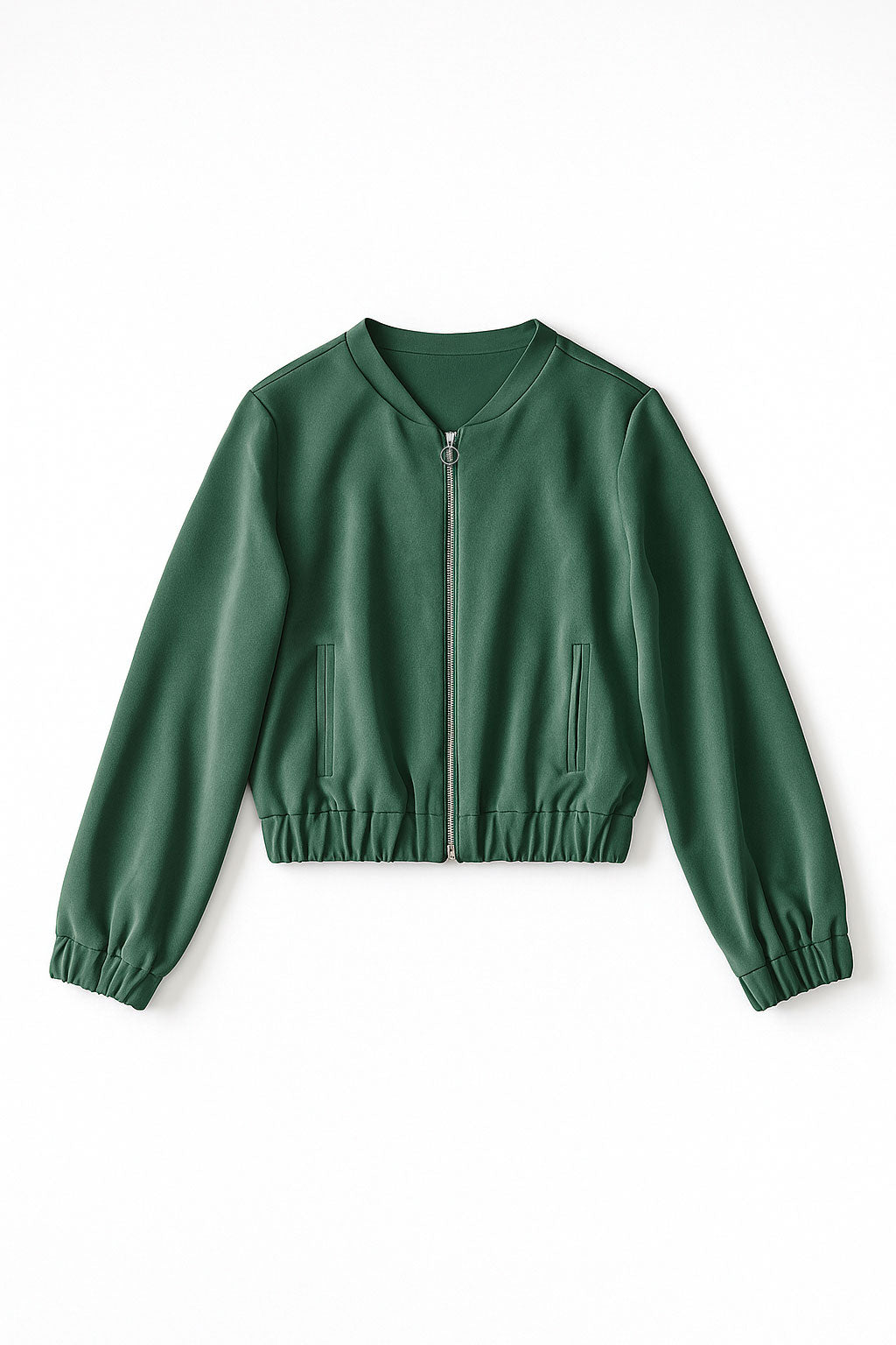Chamarras Para Mujer Bomber Jacket Corta Q53100 Verde