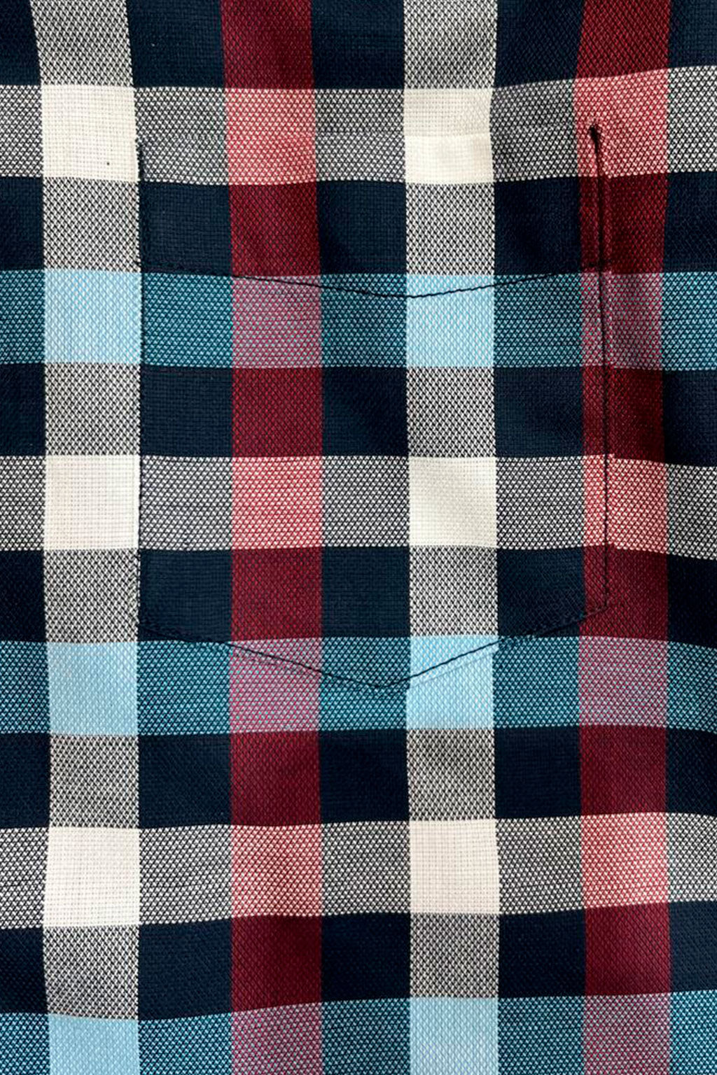 Camisas Para Hombre Oxford De Cuadros B55108 Azul