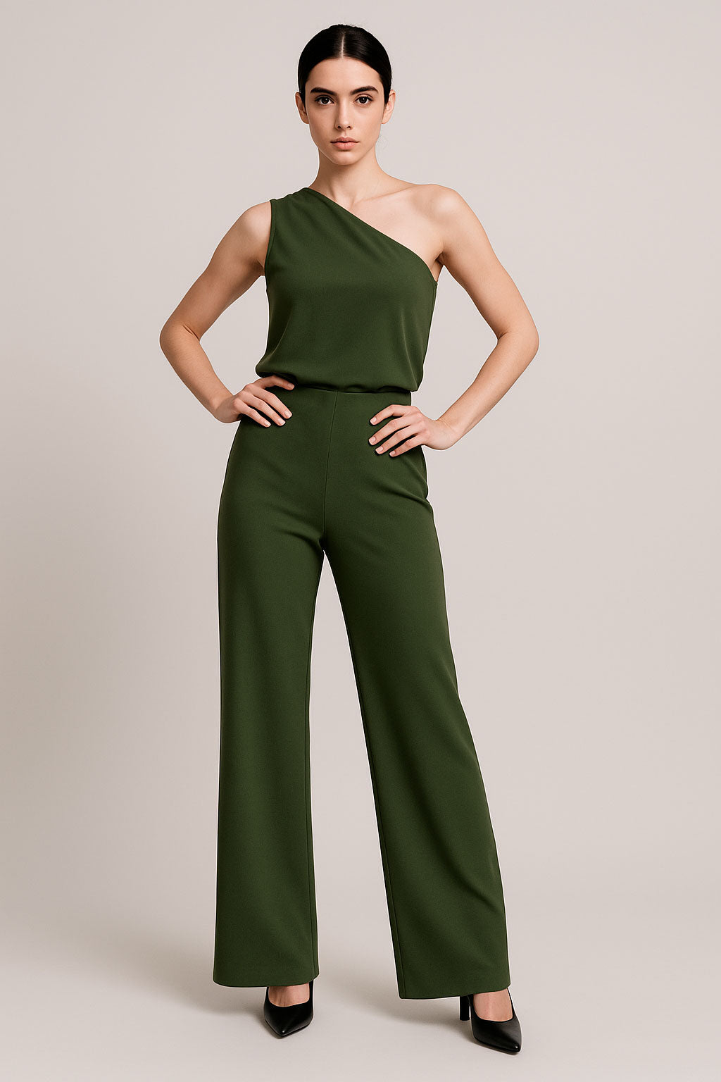 Pantalones Para Mujer Soft Básico Sin Botón W53115 Verde