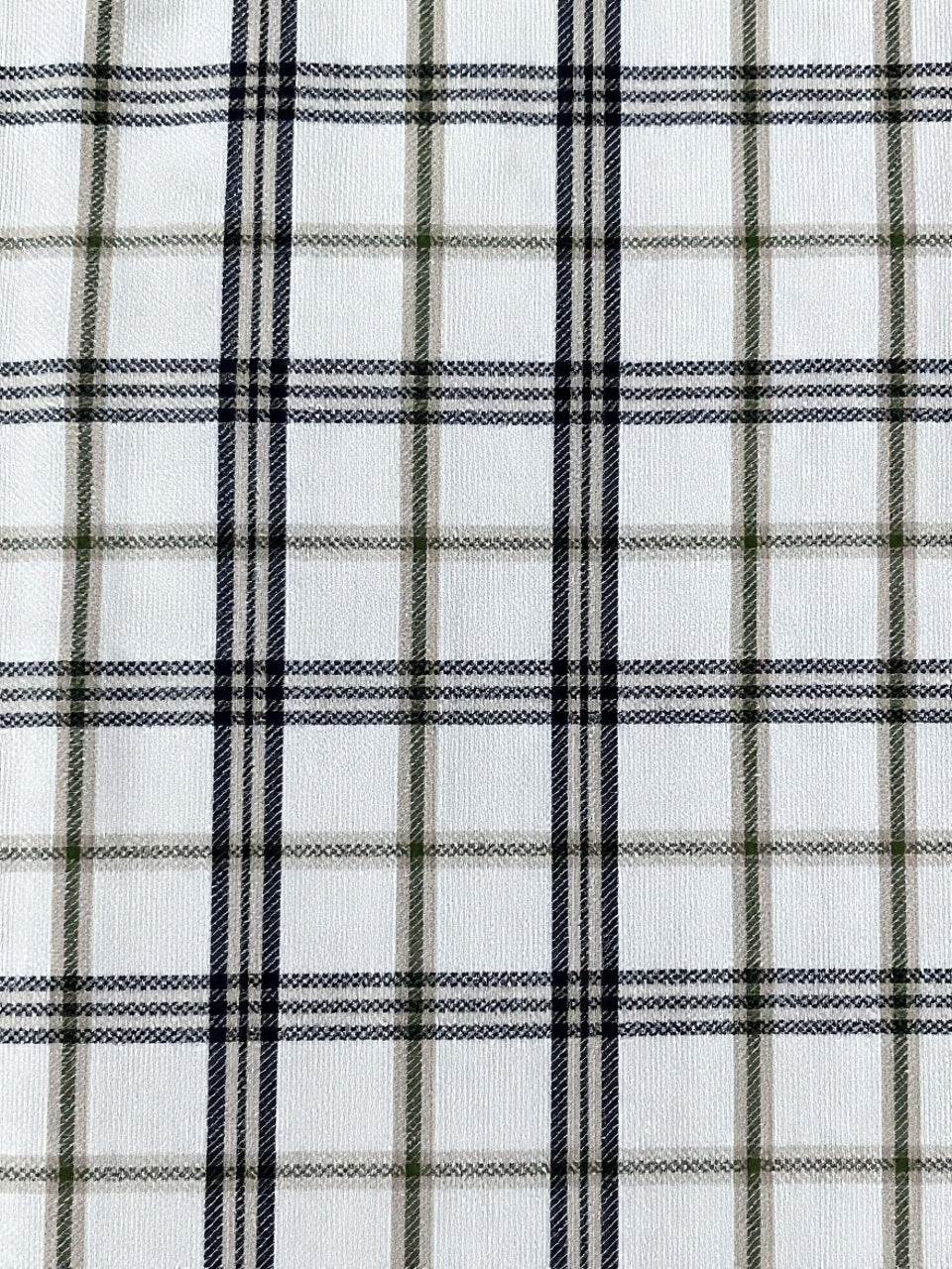 Camisas Para Hombre Manga Larga Cuadros Multicolor B61106 Blanco