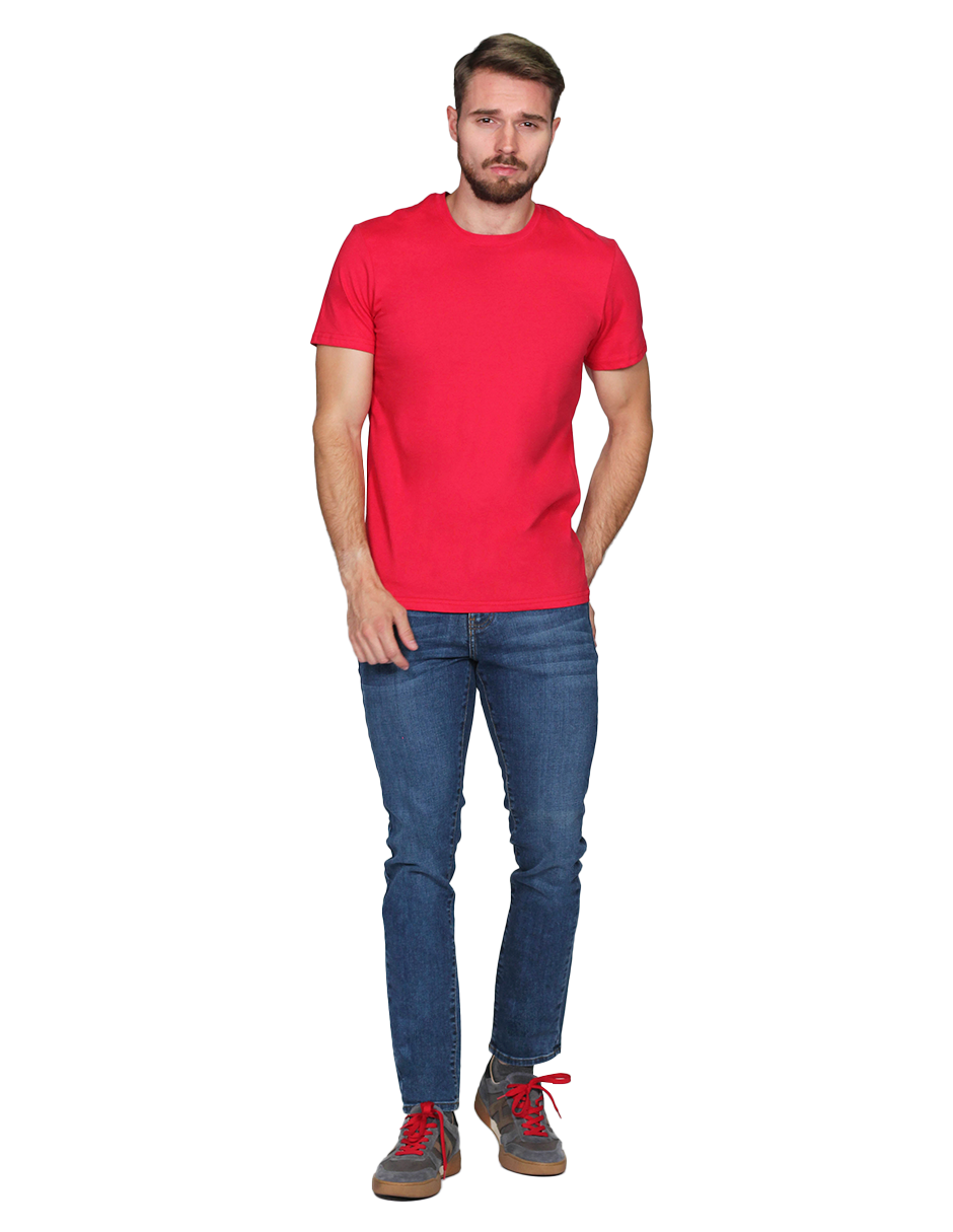 Playeras Para Hombre Cuello Redondo Basica APCR Rojo