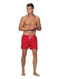 Trajes de Baño Para Hombre Bobois Moda Bañador Corto Liso G31401 Rojo