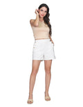 Blusas Para Mujer Bobois Moda Casuales Tipo Crop Top Basico Beige N21106