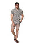 Camisas Para Hombre Manga Corta Estampada Relaxed Fit B32360 Unico