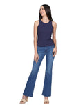 Jeans Para Mujer Bobois Moda Casuales Pantalones de Mezclilla Acampanados Stone V21100