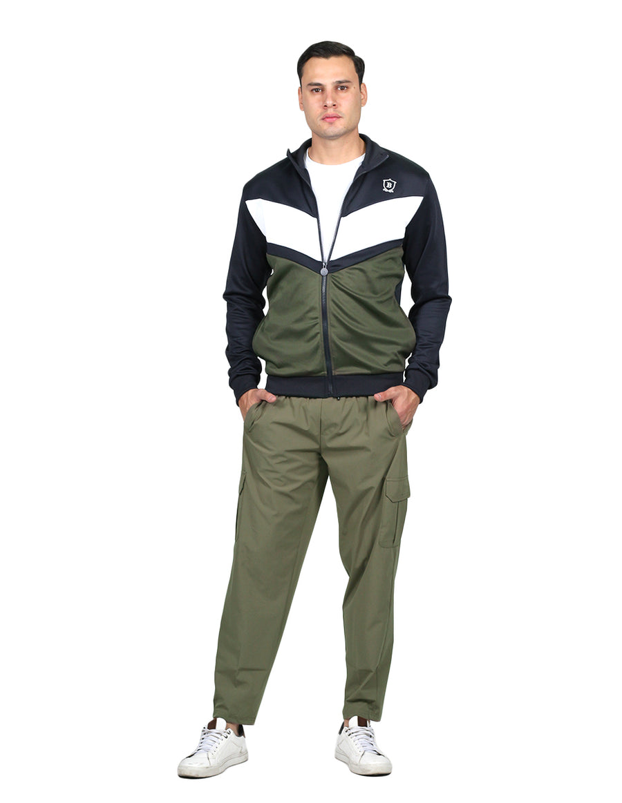 Pantalones Para Hombre Bobois Moda CasualesTipo Jogger Stretch Olivo G25121