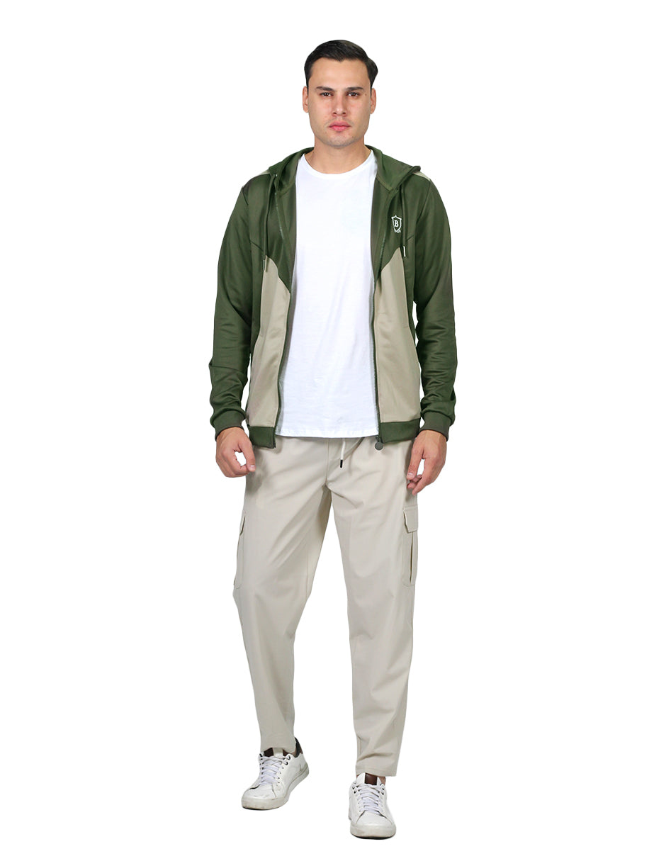 Pantalones Para Hombre Tipo Jogger Stretch G25121 Beige