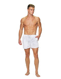 Trajes de Baño Para Hombre Bobois Moda Bañador Corto Liso G31401 Blanco