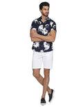Camisas Para Hombre Bobois Moda Casuales Manga Corta Estampado Flores Playa Regular Fit 2 B21358