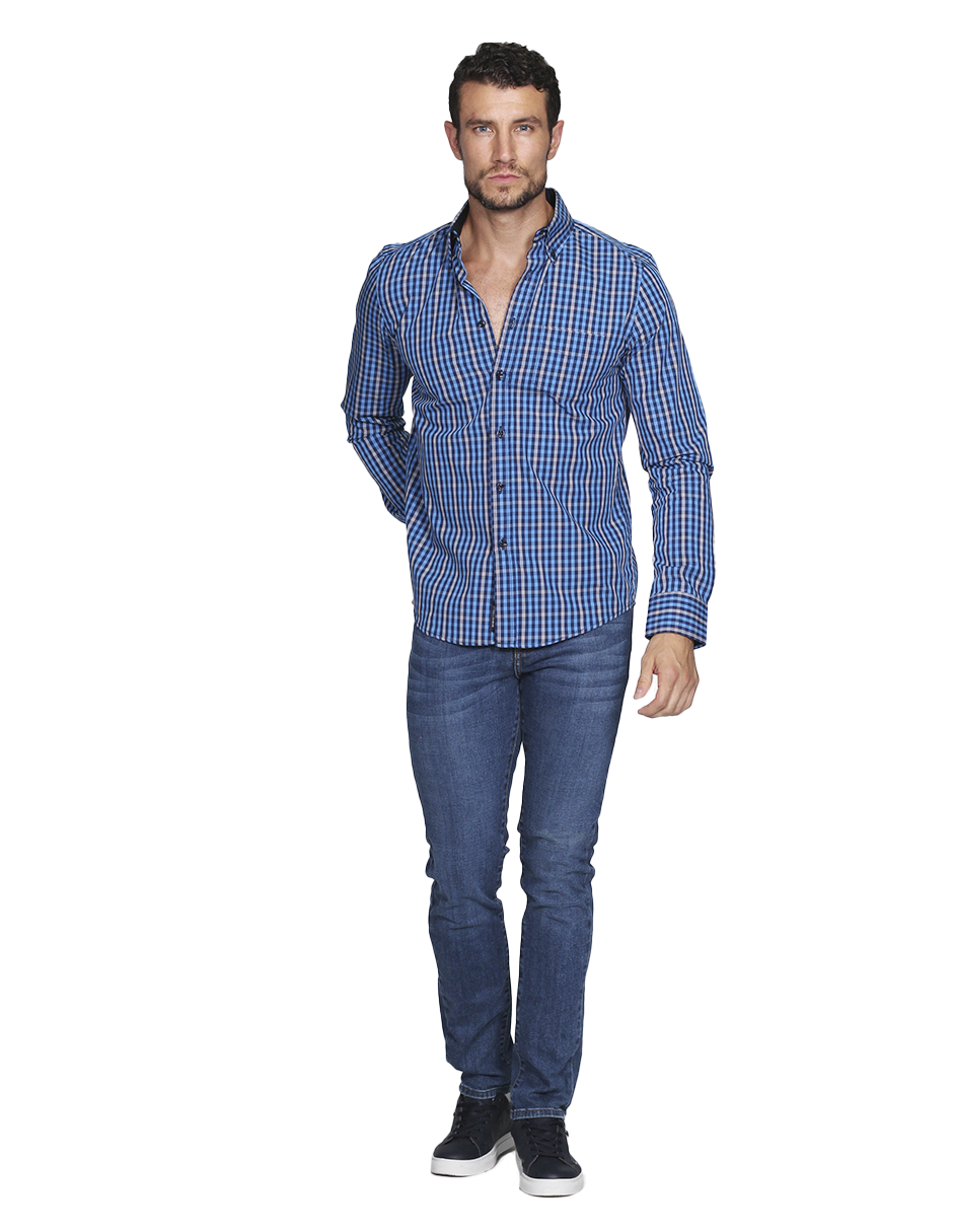Jeans Para Hombre Mezclilla Slim Fit JSLIM Stone