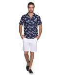 Camisas Para Hombre Manga Corta Playa Estampada Hawaiana Tipo Lino Relaxed Fit 3 B21383