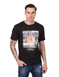 Playeras Para Hombre Casuales Manga Corta Estampadas A25457 Negro