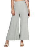 Pantalones Para Mujer Bobois Moda Casuales Lino Amplio Comodo Verde W21107