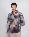 CAMISAS HOMBRE MANGA LARGA CASUALES MODA CUADROS SCOTT 2 B15205