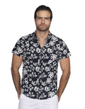 Camisas Para Hombre Bobois Moda Casuales Manga Corta Estampado Flores Playa Regular Fit 1 B21358