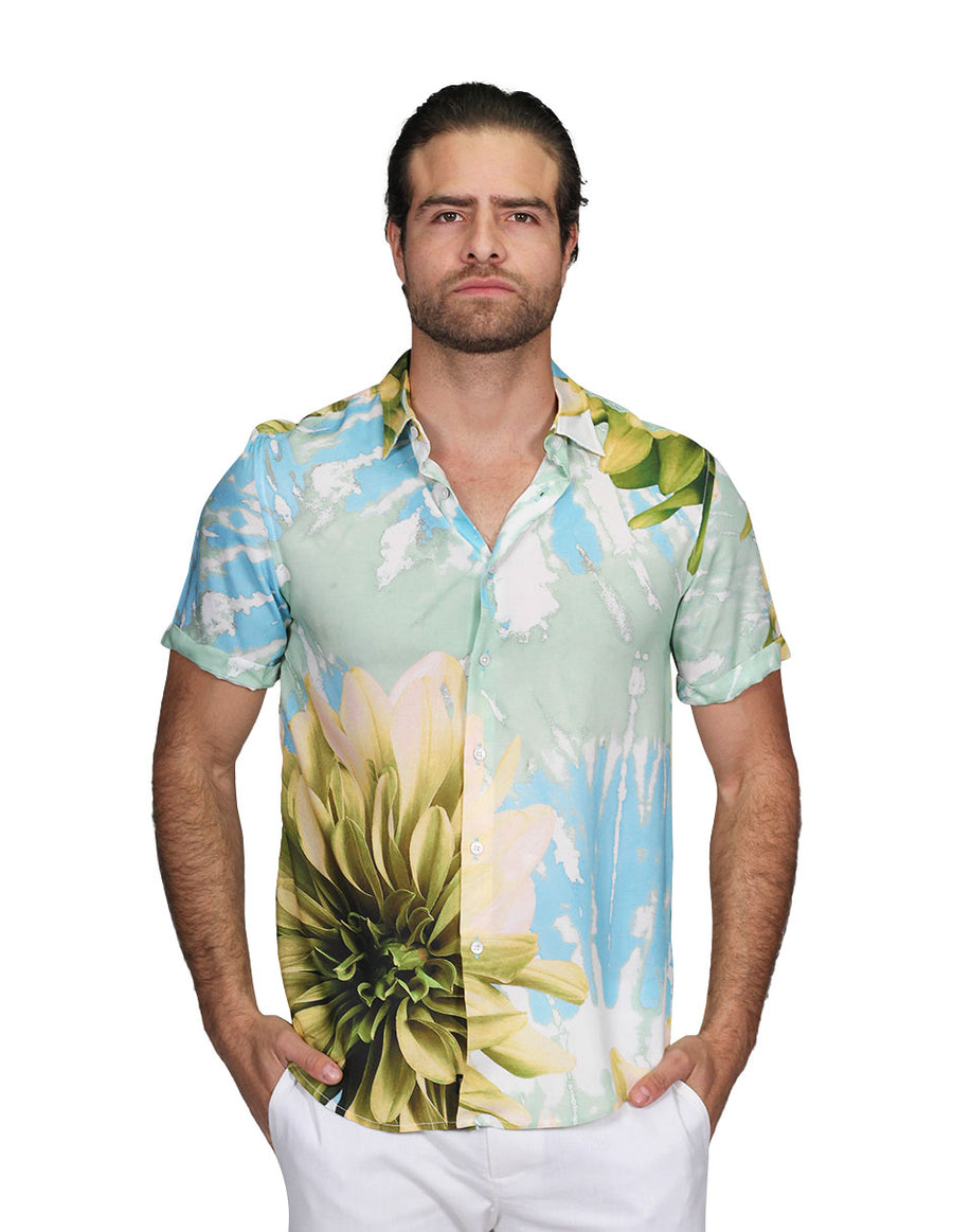 Camisas Para Hombre Bobois Moda Casuales Manga Corta Playa Estampada Hawaiana Relaxed Fit 1 B22351