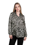 Blusas Mujer Bobois Moda Casual Camisera Satinada Animal Print Unico N23128