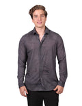 Camisas Para Hombre Manga Larga Estampadas Oxford B25410