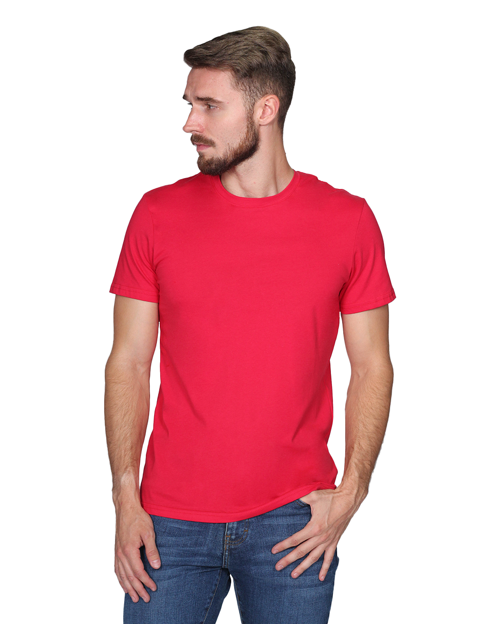 Playeras Para Hombre Cuello Redondo Basica APCR Rojo