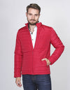 CHAMARRAS HOMBRE CASUALES MODA CON GAJOS CUELLO ALTO ROJO D15102