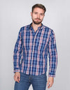 CAMISAS HOMBRE MODA CASUALES MANGA LARGA CUADROS 1 B15112