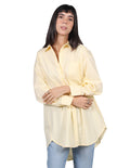 Blusas Para Mujer Manga Larga Camisera Bluson Largo Amarillo N23102