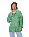 Camisolas Para Mujer Bobois Moda Casuales Sobrecamisas Chamarra Ligera Q31101 Verde