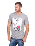 Playeras Hombre Casuales Manga Corta Estampadas Jaspe A25451