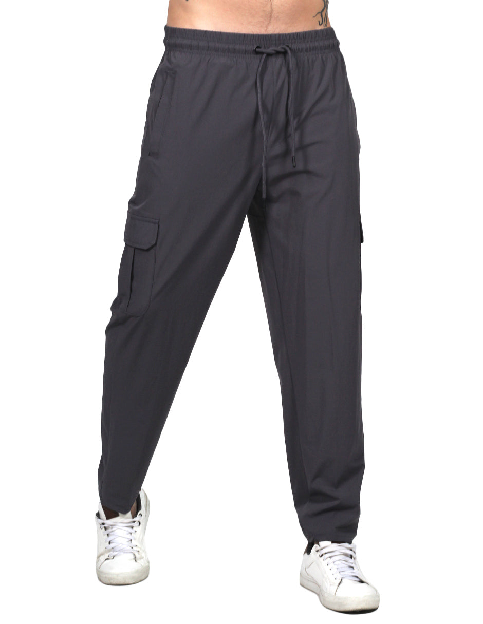 Pantalones Para Hombre Tipo Jogger Stretch G25121 Gris
