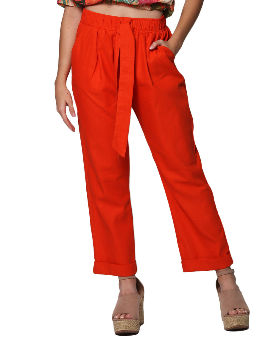 Pantalones - Naranja - Mujer