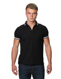 Playeras Hombre Tipo Polo Casuales Manga Corta Pique Moda Negro A25114