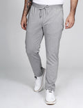 PANTS HOMBRE MODA CASUALES PANTALON JOGGER KNITTING ST GRIS G15301