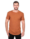 Playeras Para Hombre Cuello Redondo Larga Tabaco ALONG