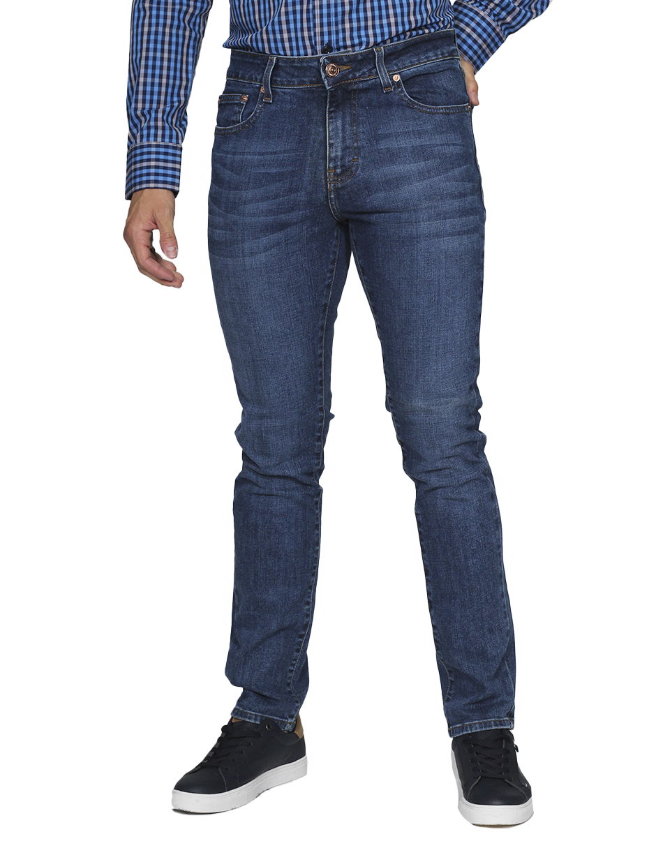 Jeans Para Hombre Mezclilla Slim Fit JSLIM Stone