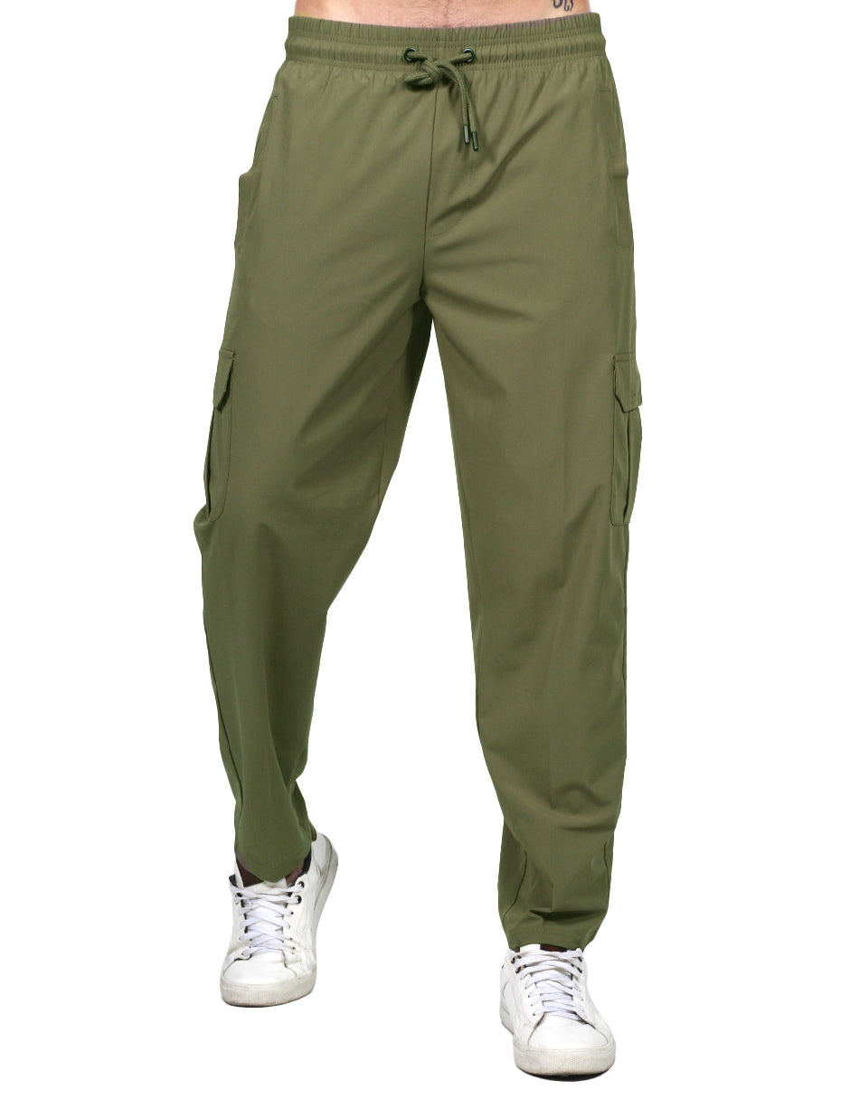 Pantalones Para Hombre Tipo Jogger Stretch G25121 Olivo