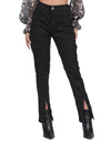 Jeans Para Mujer Bobois Moda Casuales Pantalones de Mezclilla Skinny Tiro Alto Con Aberturas Negro V23102