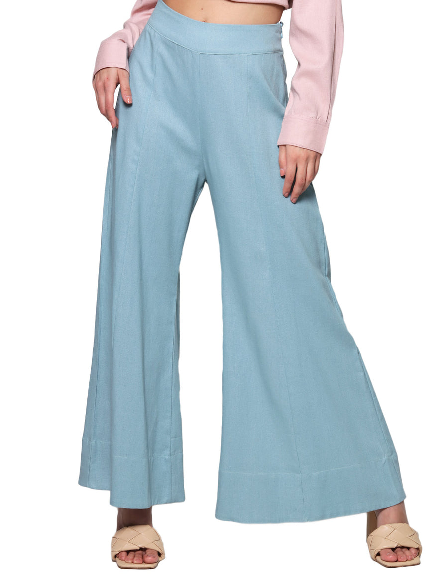 Pantalones de Lino Simple para Mujer