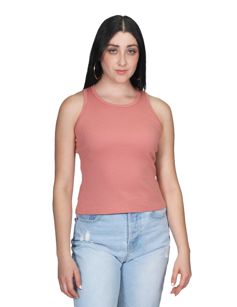 Blusas Para Mujer Bobois Moda Casuales Camiseta Cuello Redondo Sin Mangas Blush N21104