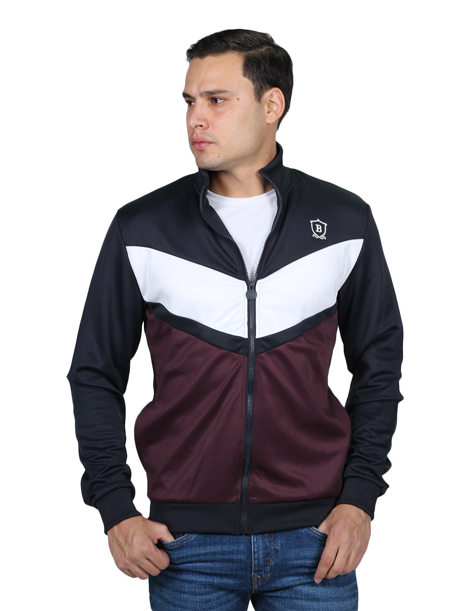 Sudaderas Para Hombre Chamarra Ligera con Cierre Deportiva Marino C25401